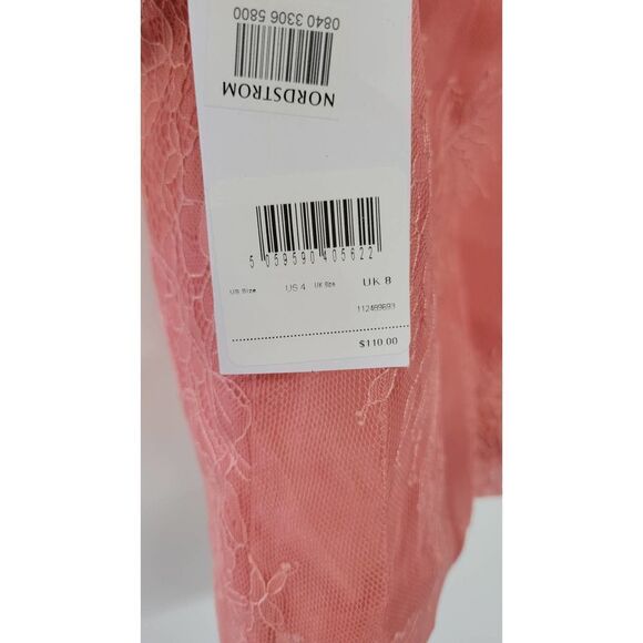 ASOS LUXE Curve wire bardot lace midi dress in pink - Picture 5 of 13